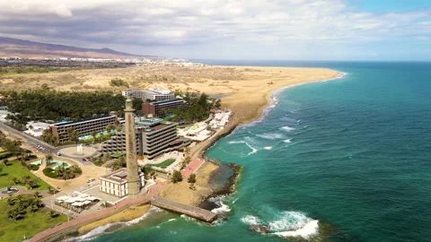 Lighthouse of Maspalomas Stock Footage 151387843