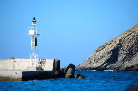Lighthouse in the Mediterranean Stock-Fotos