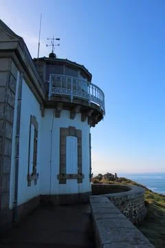 Lighthouse of Millier Point in Beuzec Cap Sizun Stock Photos
