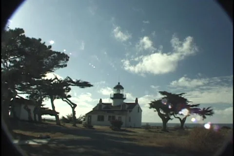 LightHouse monterey bay Stock Footage 152917