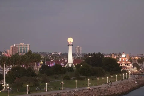 Lighthouse Moon Video stock 219910899