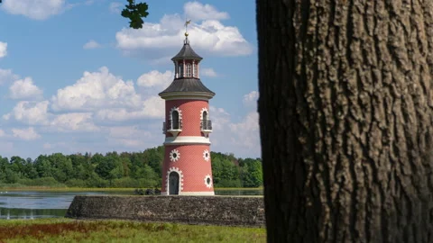 Lighthouse Moritzburg - Dresden - Timelapse Stock Footage 152526172