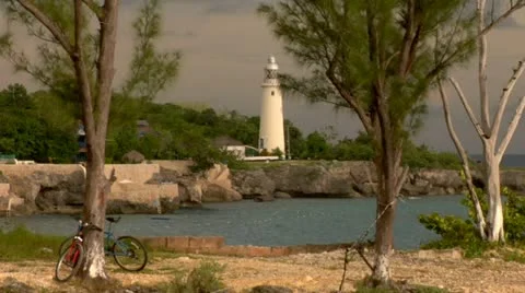 LIghthouse Negril Jamaica Stock Footage 22158439
