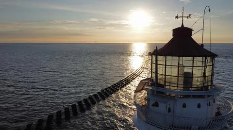 Lighthouse at new Brighton Stockfoto's