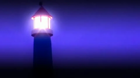 Lighthouse at Night Stock Footage 11936437