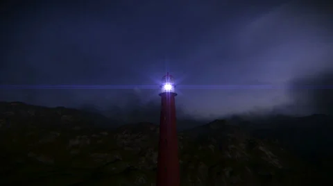 Lighthouse at night Stock-Footage 24828595