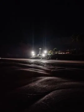 Lighthouse at night Stock Photos