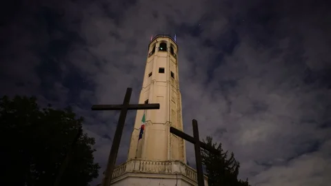 Lighthouse Night Timelapse Video stock 115130729