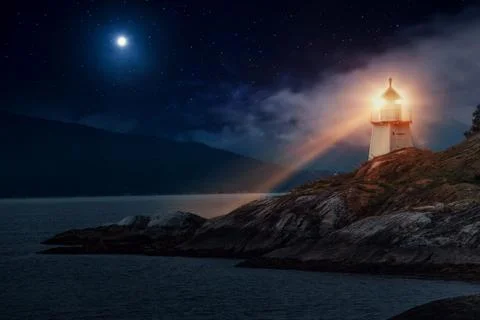 Lighthouse in Norway Stock Photos