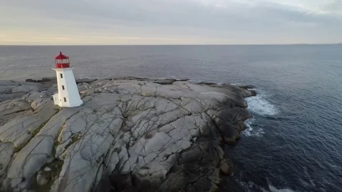 Lighthouse Nova Scotia Canada in 4K Video stock 83370112