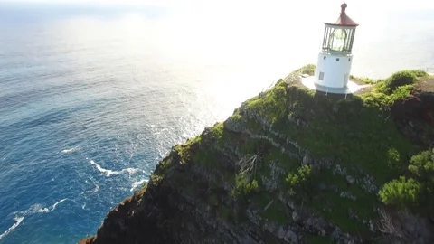 Lighthouse in Oahu, Hawaii 4K Stock Footage