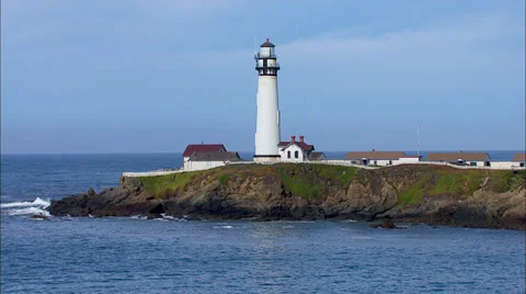 Lighthouse Ocean Coast Beach Stock Footage 37308195
