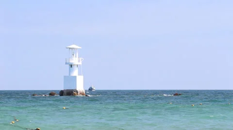 Lighthouse in the ocean 動画素材 32782806