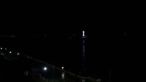Lighthouse in Odessa harbor. Stock Footage 73701969