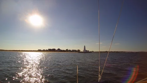 Lighthouse in Old Saybrook CT Stock Footage 85486568