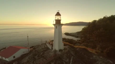 Lighthouse Park West Vancouver BC Stock Footage