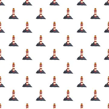 Lighthouse pattern creating a coastal navigation beacon theme Stock Illustration