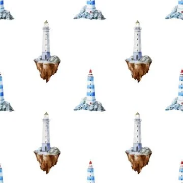 Lighthouse pattern Stock Illustration