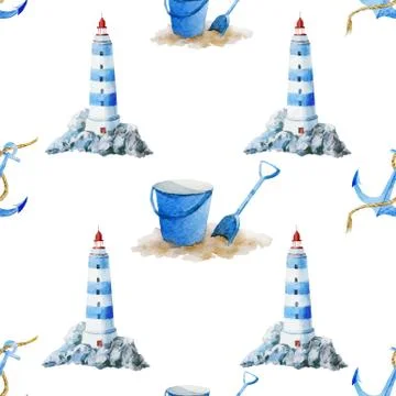 Lighthouse pattern Stock Illustration