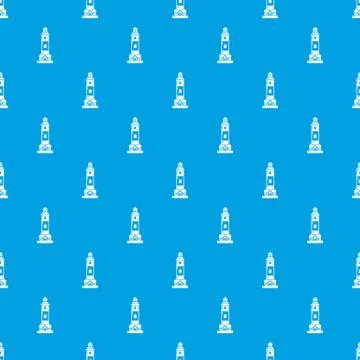 Lighthouse pattern vector seamless blue Stock Illustration
