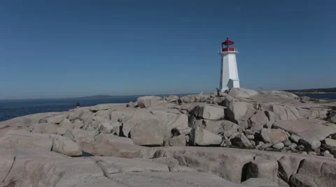 Lighthouse at Peggy's Cove Stock Footage 63475599