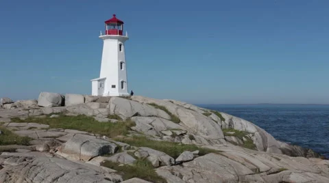 Lighthouse at Peggy's Cove Stock Footage 63475607