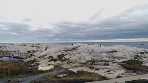 The Lighthouse of Peggy´s Cove Stock Footage 124498163