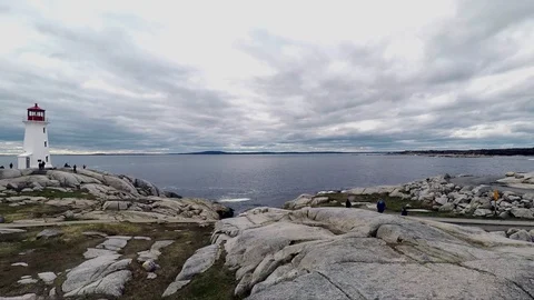 The Lighthouse of Peggy´s Cove Stock Footage 124498164