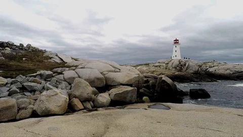 The Lighthouse of Peggy´s Cove Stock Footage 124498197