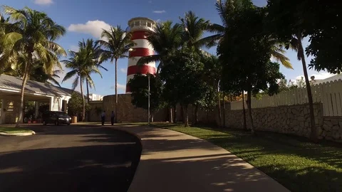 Lighthouse Point Hotel at Grand Lucayan, Freeport Bahamas Ground View Stock Footage 99521651