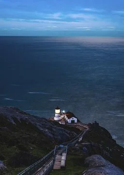 Lighthouse at Point Reyes in Marin County, California 스톡 사진