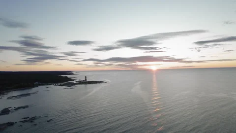 Lighthouse Pointe des Monts 05 Video stock 247511119