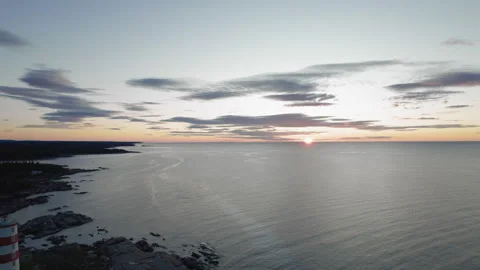 Lighthouse Pointe des Monts 07 Video stock 247512788