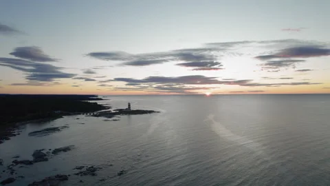 Lighthouse Pointe des Monts 08 Video stock 247514284