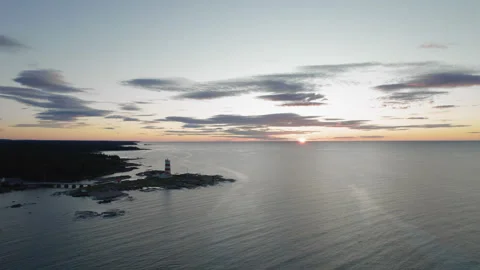 Lighthouse Pointe des Monts 12 Video stock 247519288