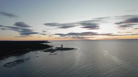 Lighthouse Pointe des Monts Video stock 247523085