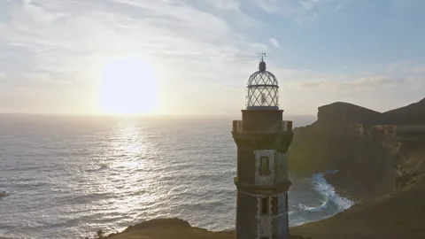 Lighthouse of Ponta dos Capelinhos, Faial Island, Azores Stock-Footage 256086074