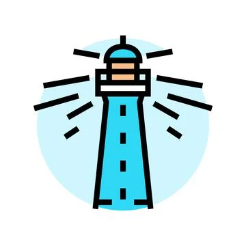 Lighthouse progress color icon vector illustration イラスト素材