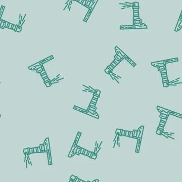 Lighthouse progress line vector seamless pattern Illustrazione stock