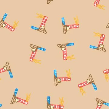 Lighthouse progress vector seamless pattern 库存插图