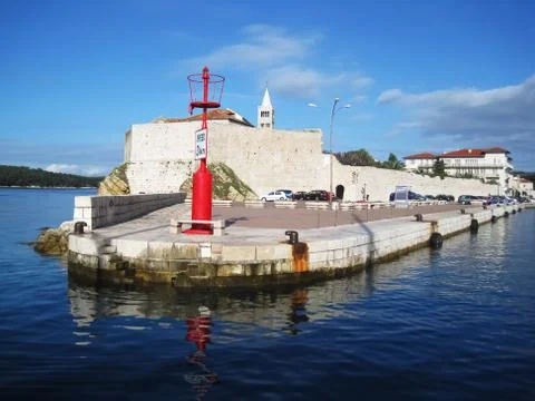 Lighthouse on promenade Foto stock