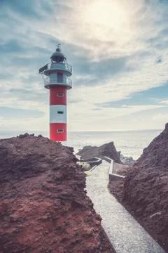 Lighthouse Punta de Teno Stock Photos