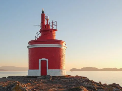 Lighthouse red and white Stock Photos