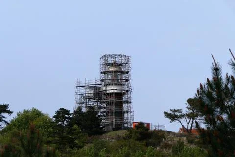 Lighthouse renovation Stockfoto's