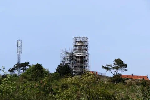 Lighthouse renovation Stock Photos