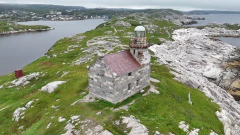 Lighthouse of Rose Blanche, Newfoundland Stock Footage 337724903