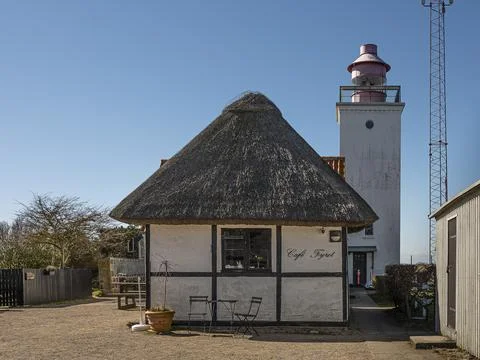 The Lighthouse of Røsnæs Stock Photos