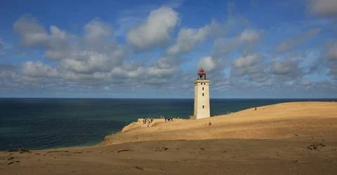 Lighthouse on the Rubjerg Knude. Stock Photos