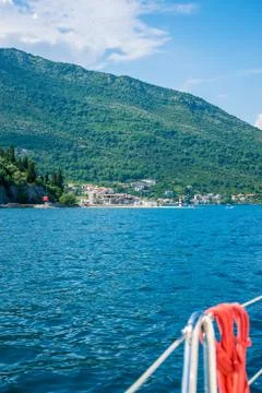 A lighthouse for safe navigation was installed in the Gulf of Kotor. Foto stock