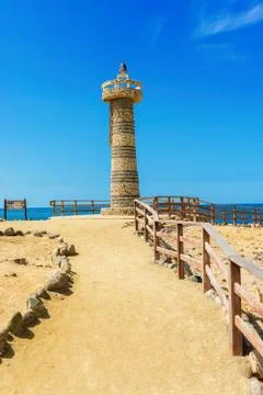 The lighthouse in Salinas, Ecuador Stock Photos
